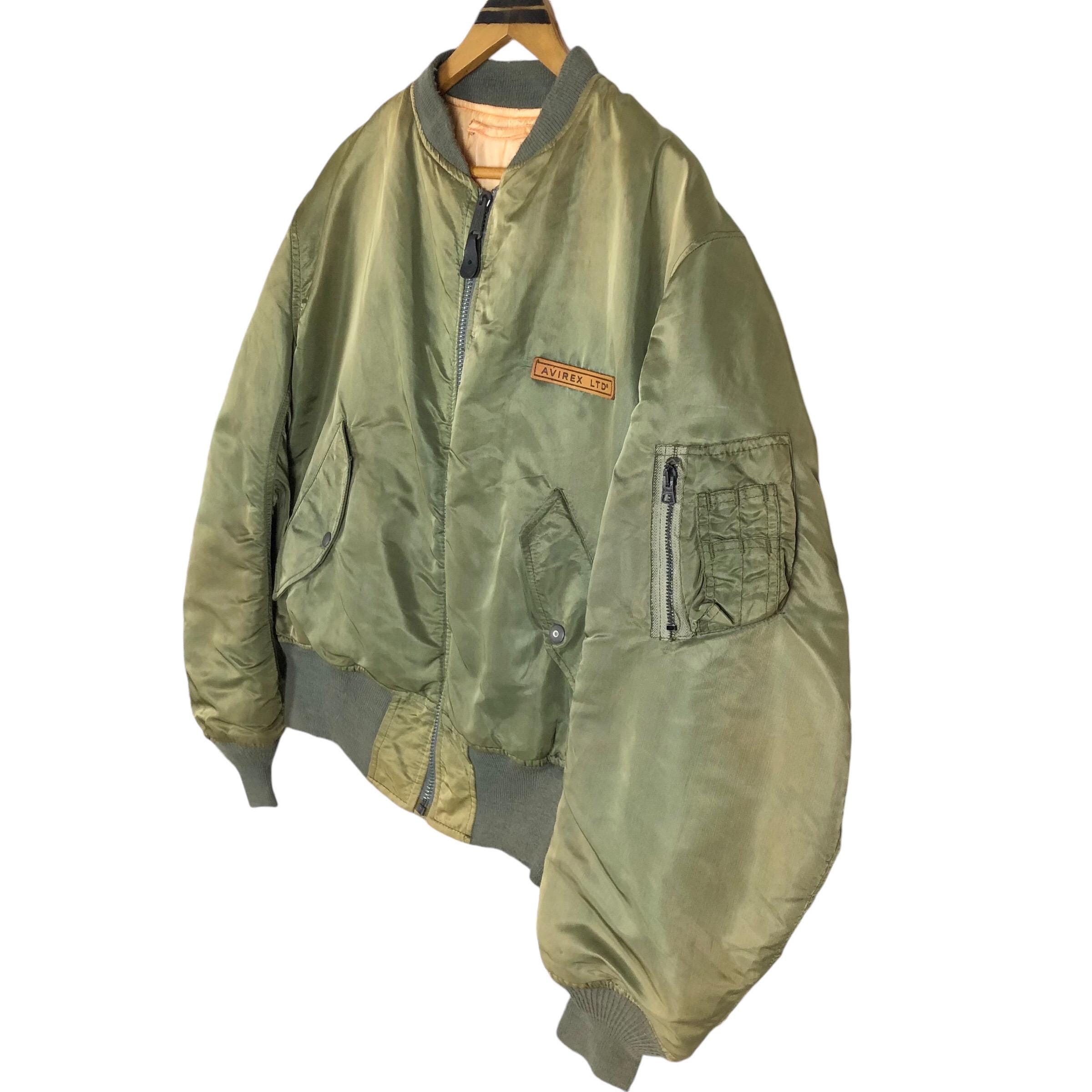 Vintage Avirex USA MA-1 Bomber Jacket: 90s Military Reversible