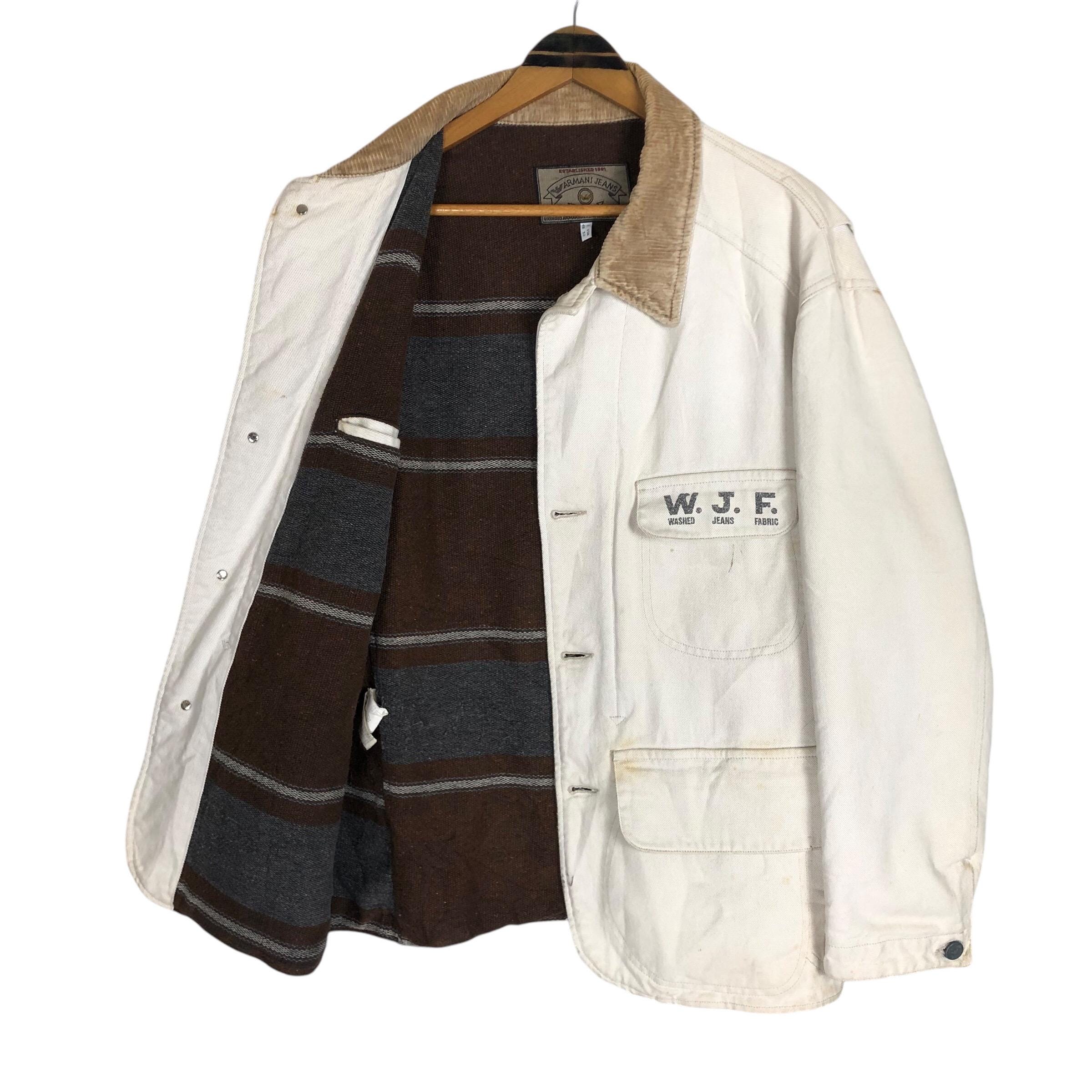 Vintage 90s Armani Jeans Chore Jacket Giorgio Armani Worker Jacket