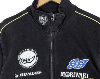 Vintage Arlen Ness Moriwaki Racing Mock Neck Sweater Big
