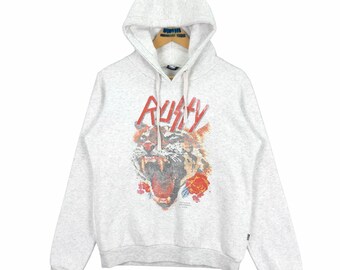Vintage Rusty Surfboards Hoodie Pullover Sweatshirt Big Logo Rusty