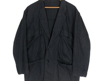 Vintage 80s Y's For Men Yohji Yamamoto Jacket: Japanese Designer Streetwear (L-XL)