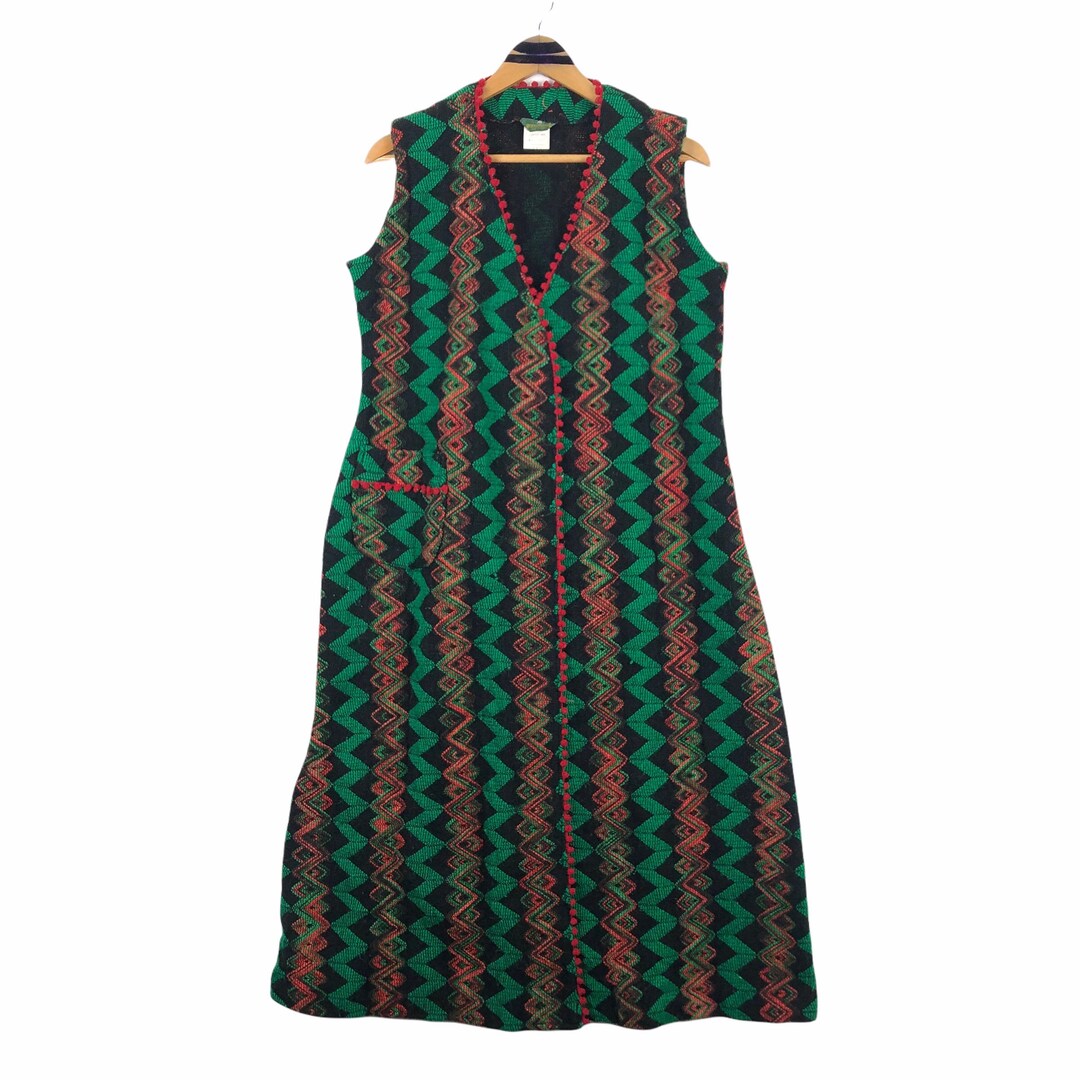 Vintage Rough Rough Made in Japan Acrylic Knitted Cloaks Duster Robes ...