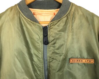 Vintage Avirex USA MA-1 Bomber Jacket: 90s Military Reversible