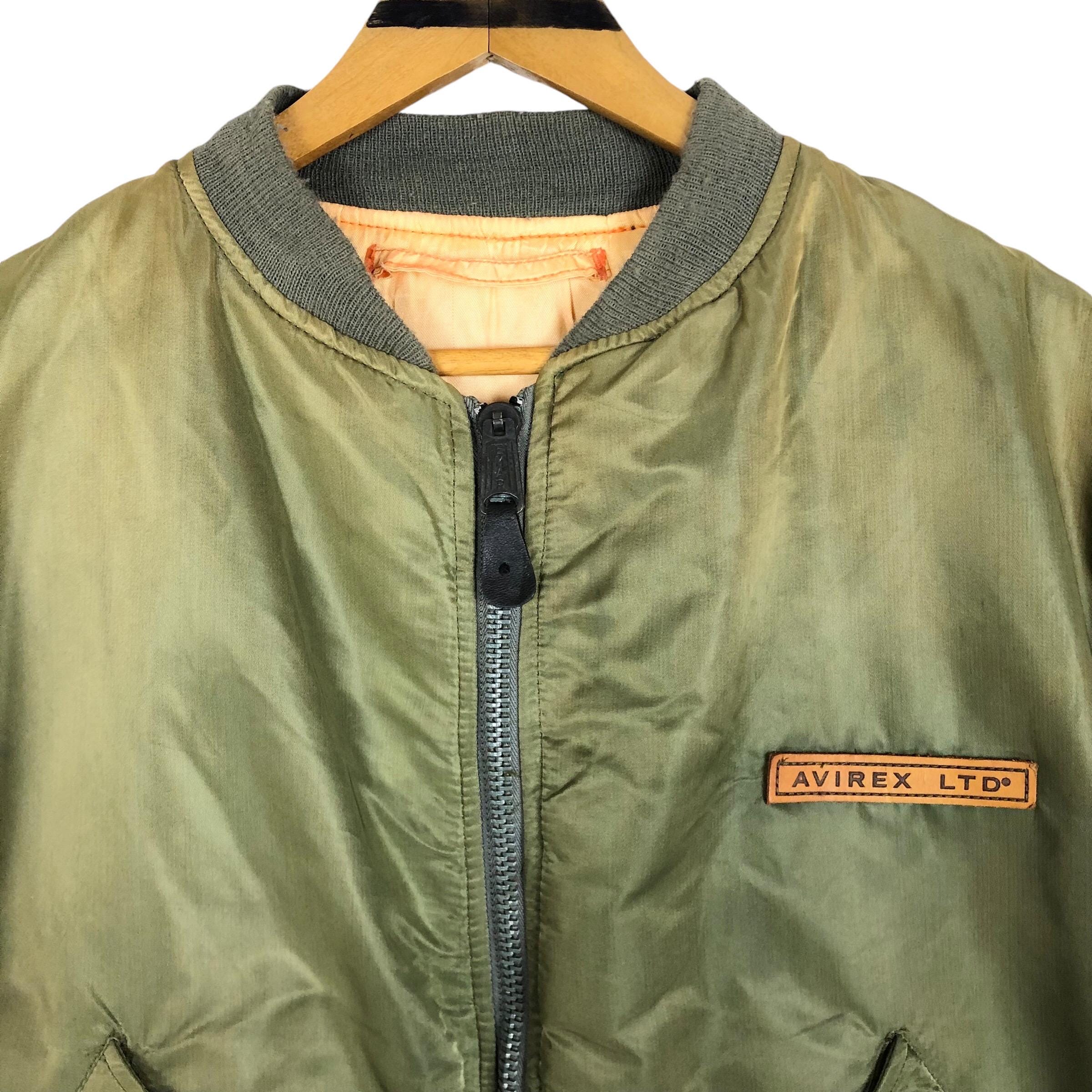 Vintage Avirex USA MA-1 Bomber Jacket: 90s Military Reversible