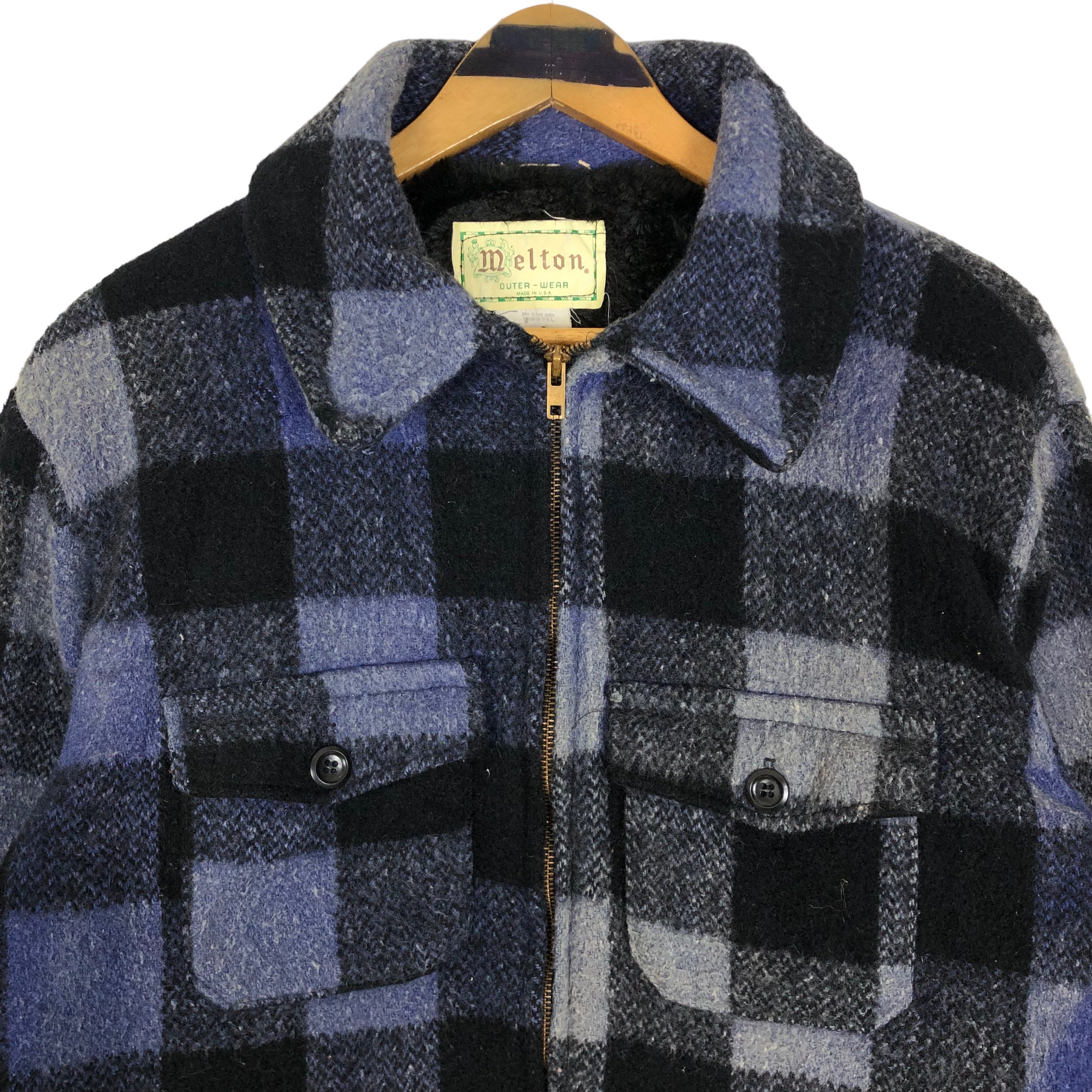 Vintage 90s Melton Outer Wear Flannel Wool Western Jacket Vintage 90s Melton Outer Wear Flannel Wool Western Jacket