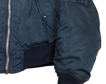 90s Alpha usa製 Ma-1 flight jacket navy M Vintage 90s Alpha Industries MA-1 Bomber Jacket Flight