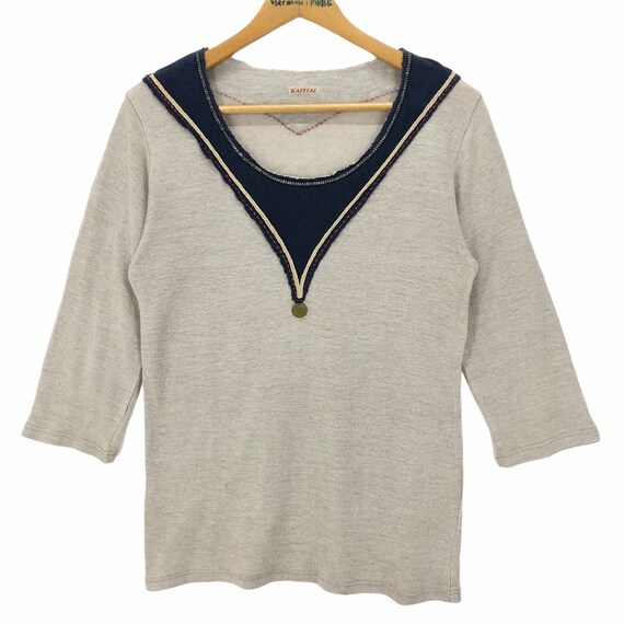 KAPITAL　コットン　ロングジレ　ベスト　シャム更紗　総柄 Kapital Shirt Tenjo Afro Embroidery Clulon Long Sleeve T