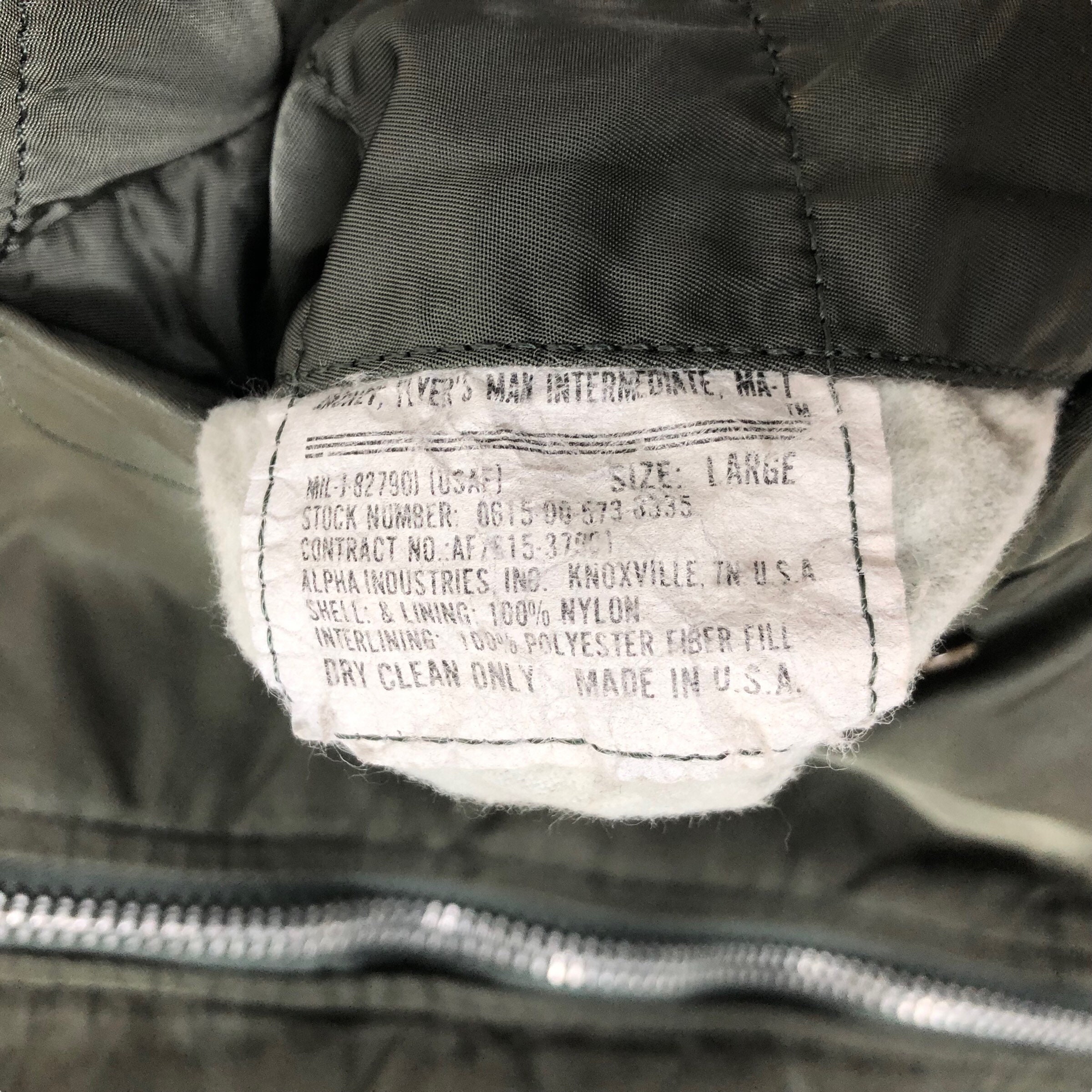 Vintage 80s Alpha Industries MA-1 Bomber Jacket Full Zip Vintage 80s Alpha Industries MA-1 Bomber Jacket Full Zip