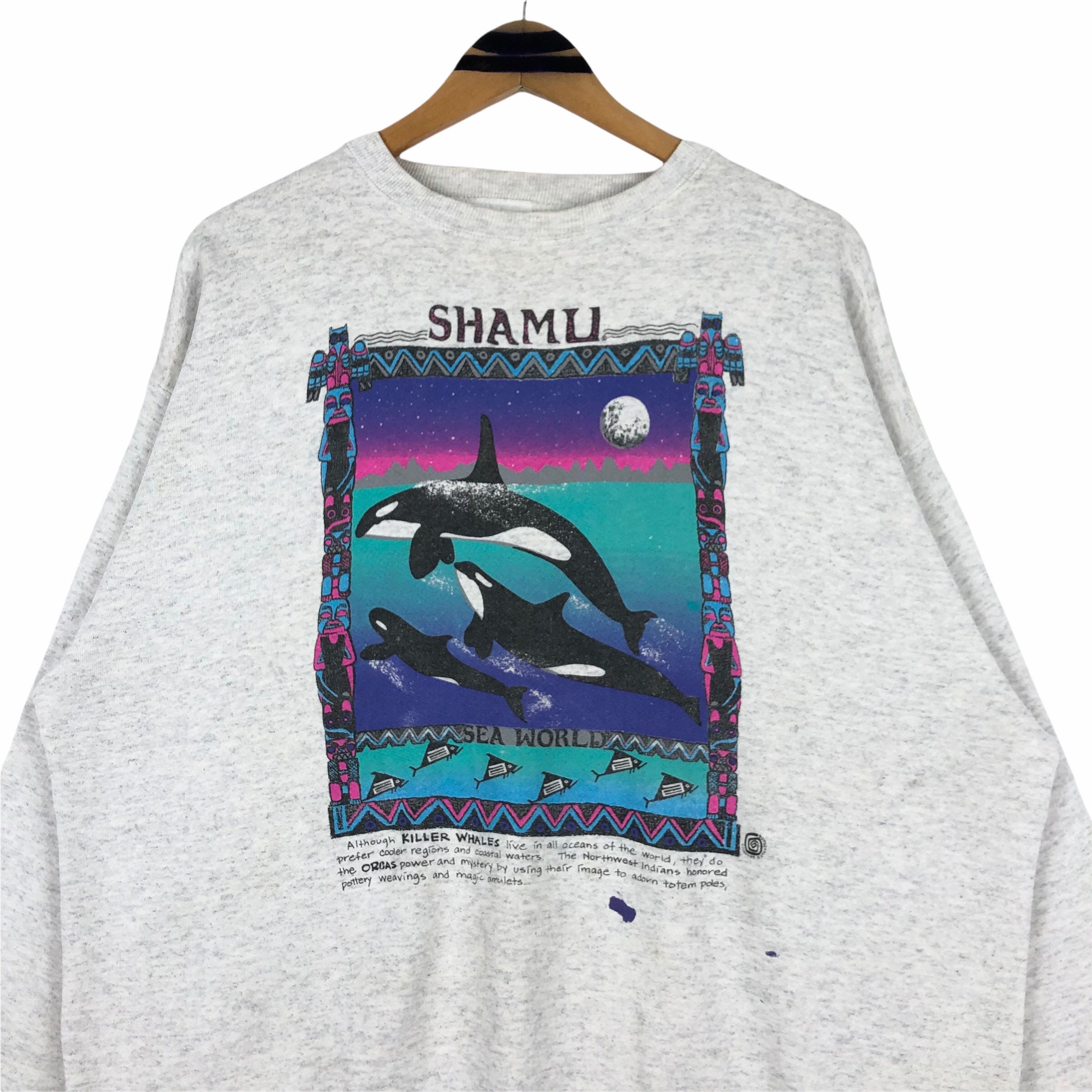 Vintage 90s Shamu Orcas Killer Whales Crewneck Sweatshirt Vintage 90s Shamu Orcas Killer Whales Crewneck Sweatshirt