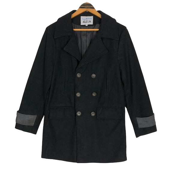 Vivienne Westwood Man, Vintage 90s Vivienne Westwood Man Wool Peacoat Double Breasted Light Jacket Pea Coat Designer Made In Italy Punk Streetwear Size M/L