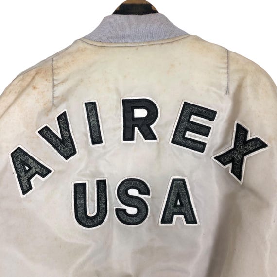 Vintage 90s Avirex USA MA-1 Bomber Jacket: Embroidered Flight