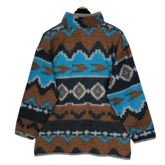 Vintage 90s Bill Blass Mock Neck Fleece Sweater P… - image 9