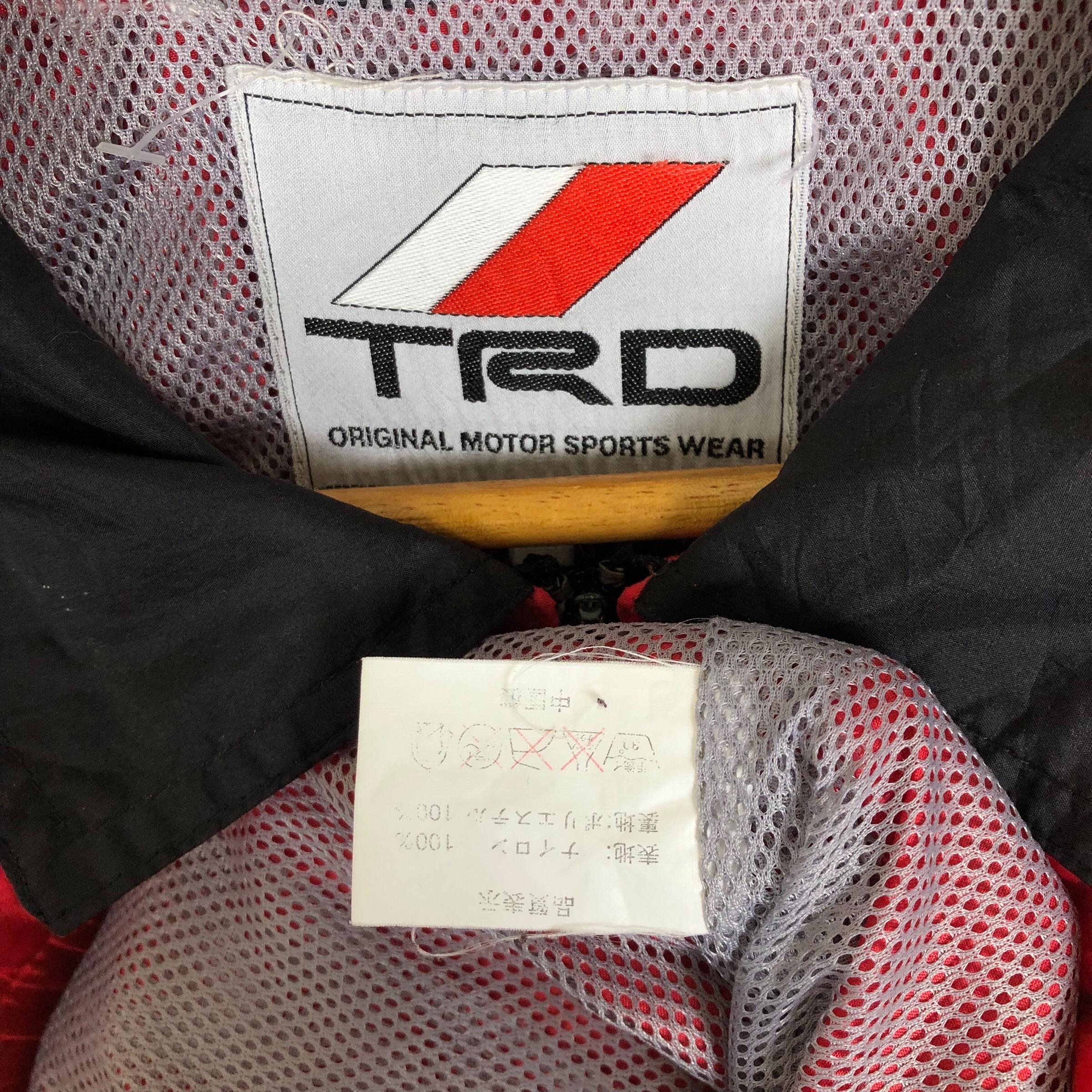 Vintage Toyota TRD Racing Jacket: Embroidered Logo, Red Nylon