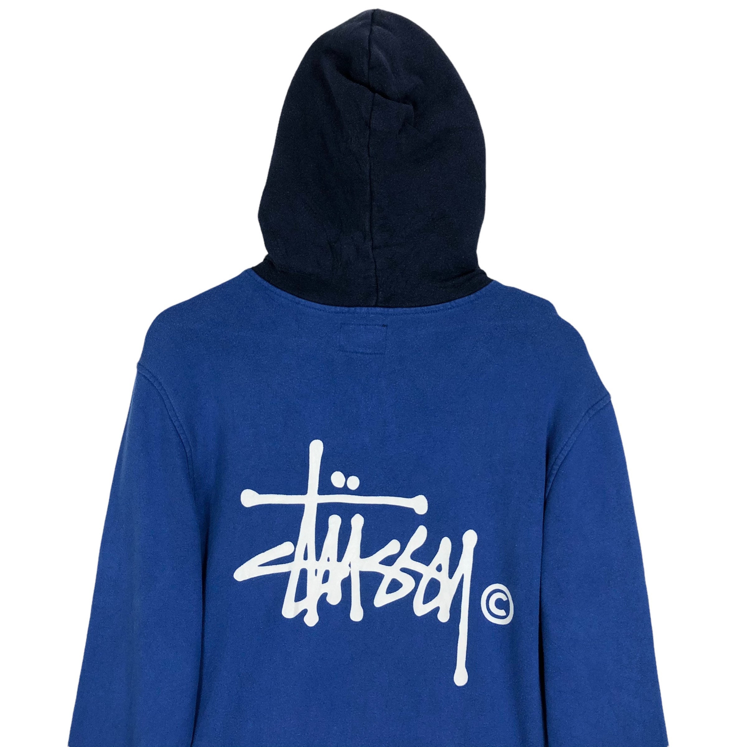 Authentic Stussy Hoodie Sweater Pullover Sweatshirt Big Logo