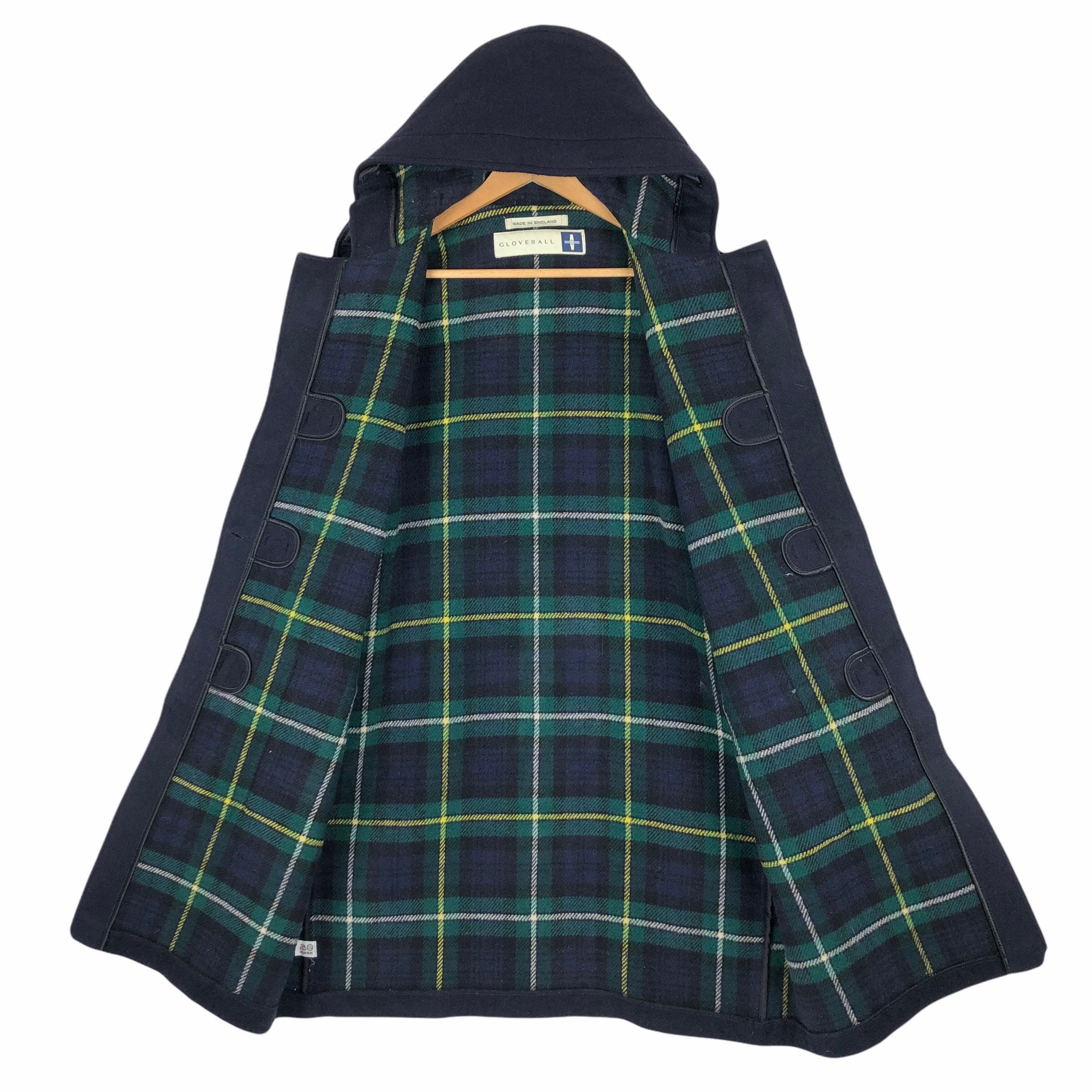 Vintage 90s Gloverall Duffle Coat Tartan Navy Dressgordon Vintage 90s Gloverall Duffle Coat Tartan Navy Dressgordon