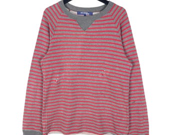 Vintage Junya Watanabe Gestreiftes Sweatshirt - Distressed Designer Pullover