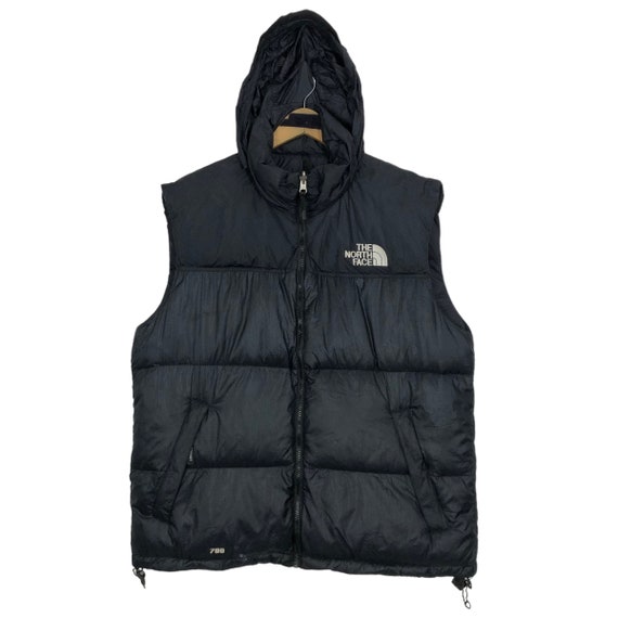 Vintage des années 90 The North Face Nuptse 700 Goose Down Puffer Vest Veste  légère sans manches Broderie Logo Sweat à capuche pliable Streetwear Taille  XL -  Canada