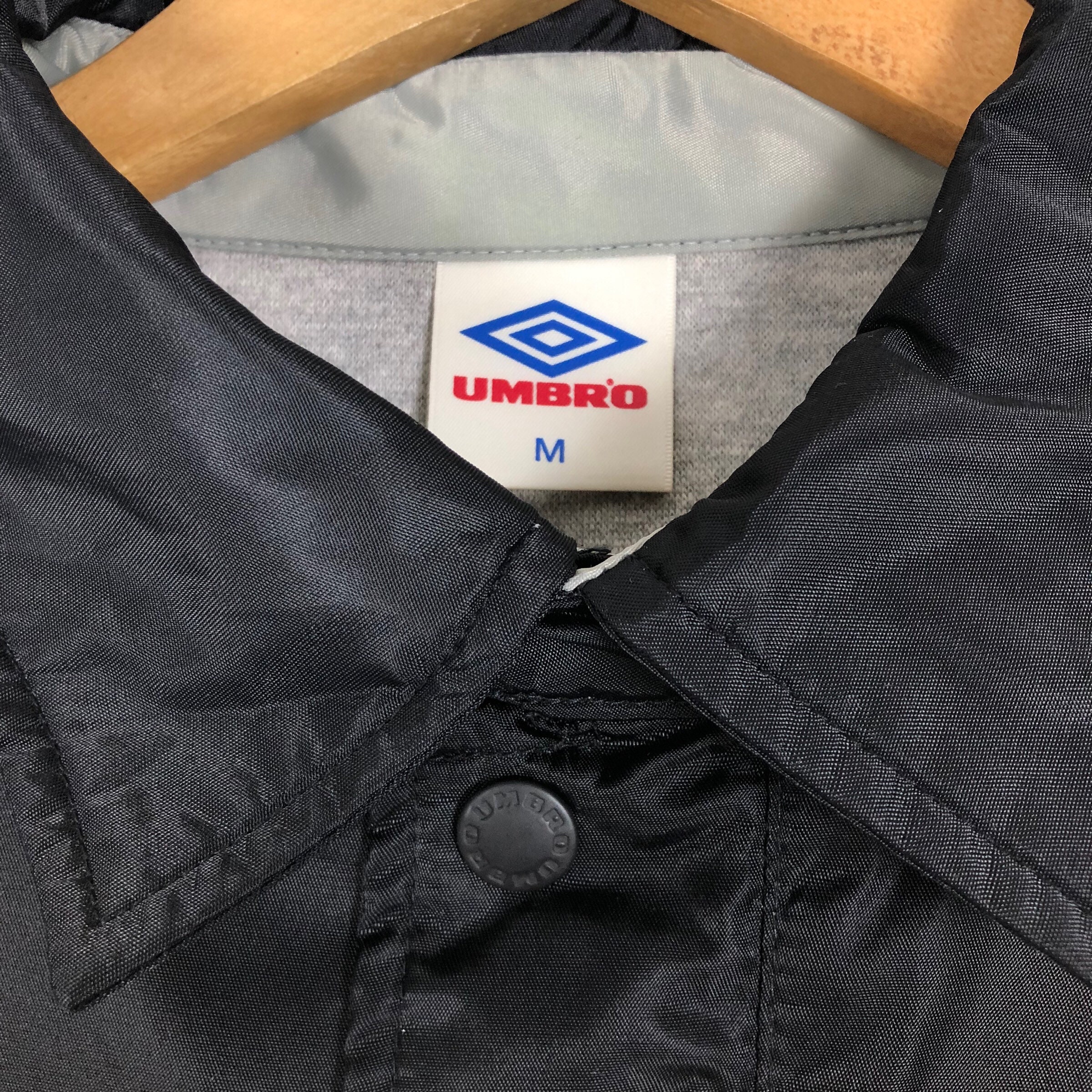 Vintage Umbro Coach Jacket Nylon Light Jacket Big Logo Spell
