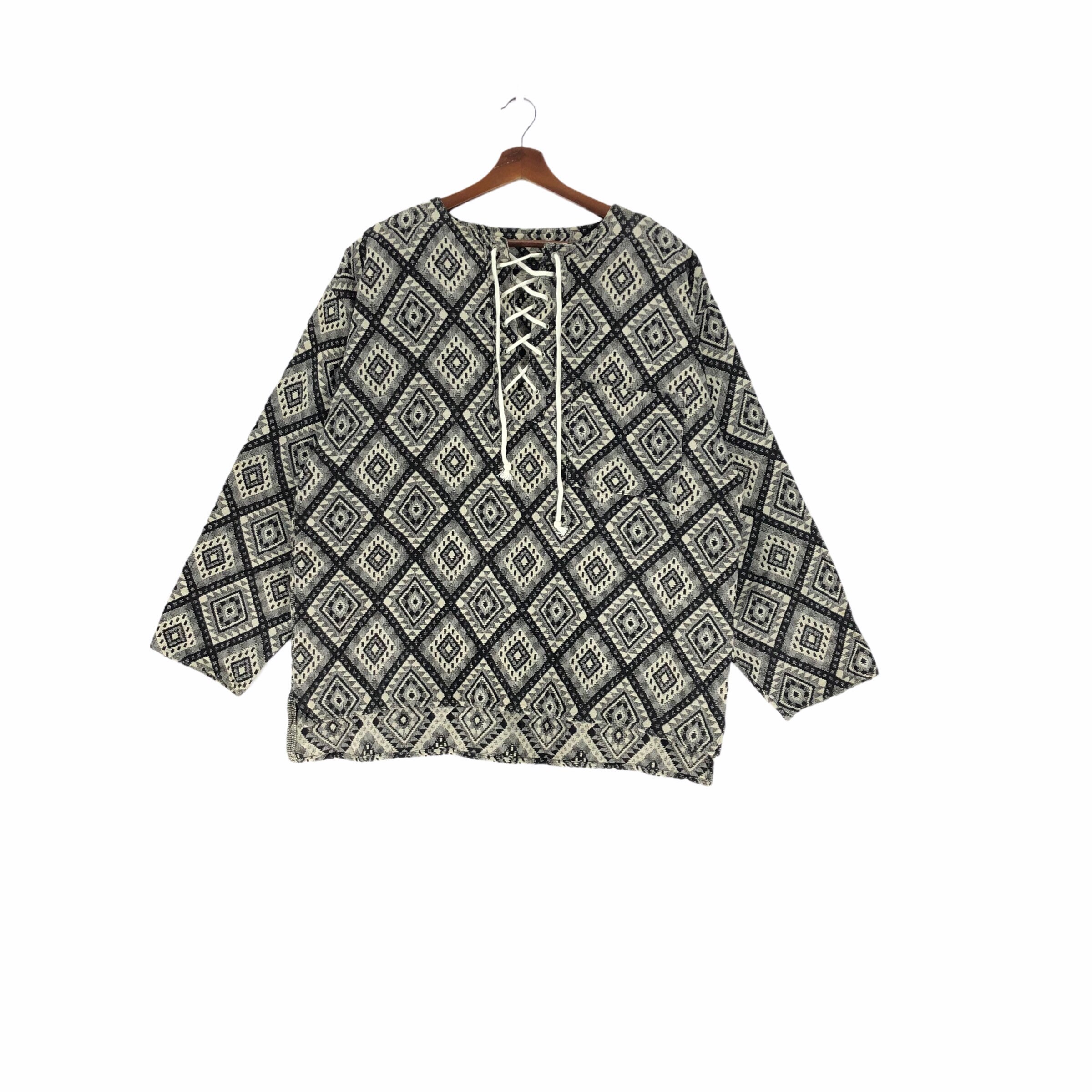 Vintage Native African Ankara Sweater Aztec Navajo Pullover Oversized ...