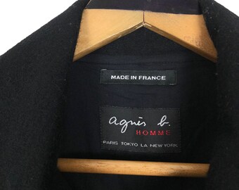 Vintage Agnes B Homme Paris Wool Parka Full Zip Jacket Made Vintage Agnes B Homme Paris Wool Parka Full Zip Jacket Made