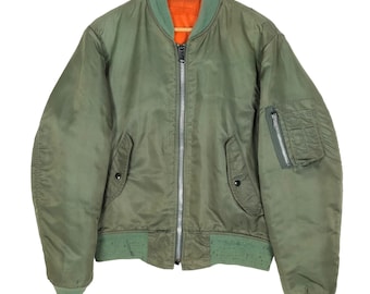 Vintage 70s I. Spiewak MA-1 Bomber Jacket: USAF Military Flight