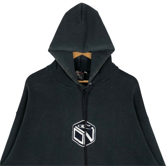 Vintage 90s O'neill Black Hoodie: Embroidered Logo Surf Sweatshirt