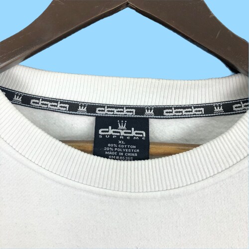 Shops Vintage Damani Dada Supreme Crewneck Sweatshirt Pullover Big Logo Embroidery Oversized Hip-Hop Graffiti Streetwear Size XL