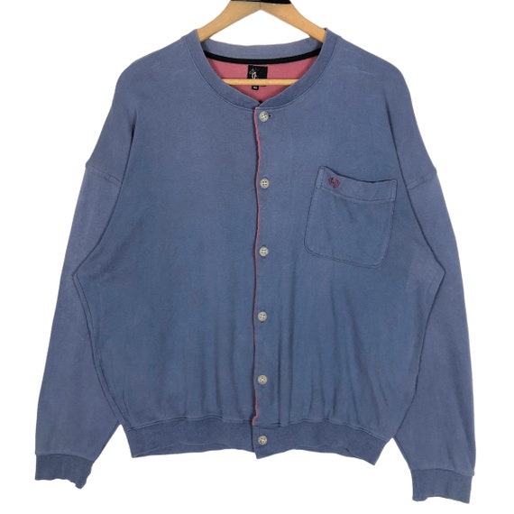 Vintage 90s Celine Paris Sweatshirt Button Up Swe… - image 1