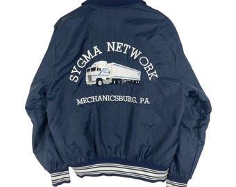 80's Vintage Made in USA Coach Jacket Croug Big Logo - Etsy