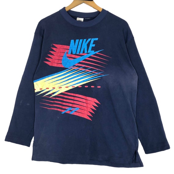Vintage 90s Nike Swoosh Crewneck Sweatshirt Pullo… - image 1
