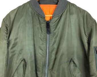 Vintage 90s Alpha Industries MA-1 Bomber Jacket - Reversible