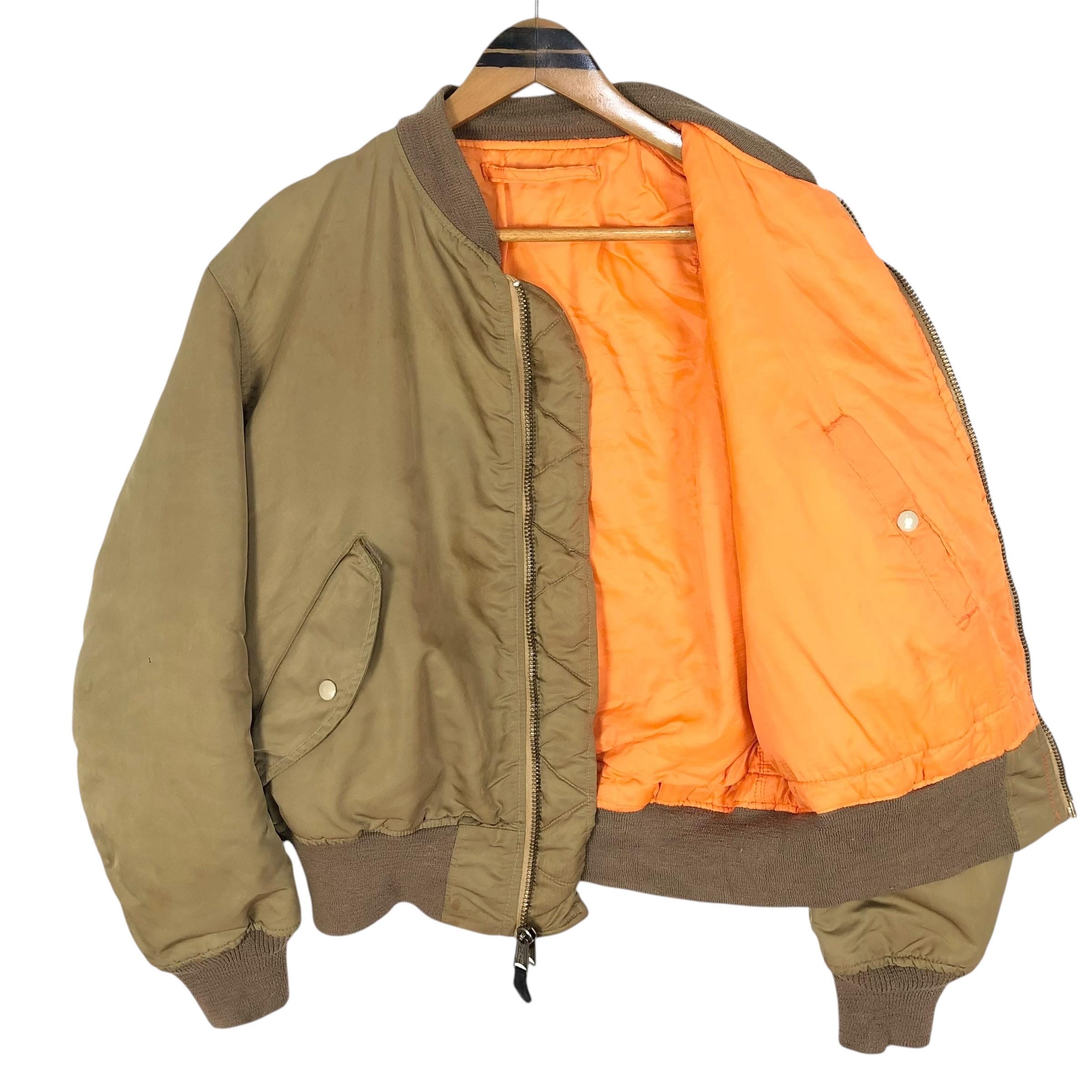 Vintage 90s Greenbrier Industries MA-1 Flight Jacket Zip up Dead