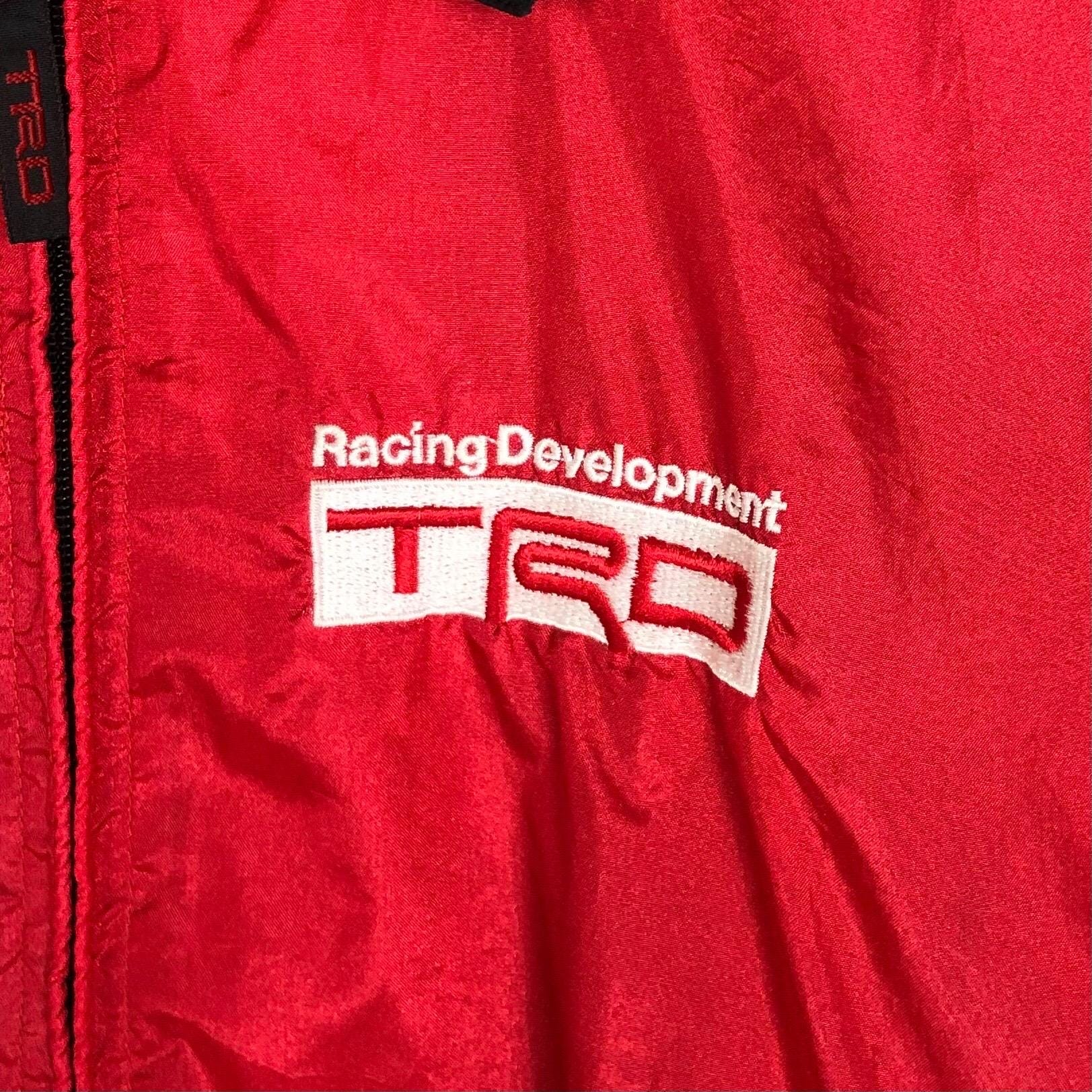 Vintage Toyota TRD Racing Jacket: Embroidered Logo, Red Nylon
