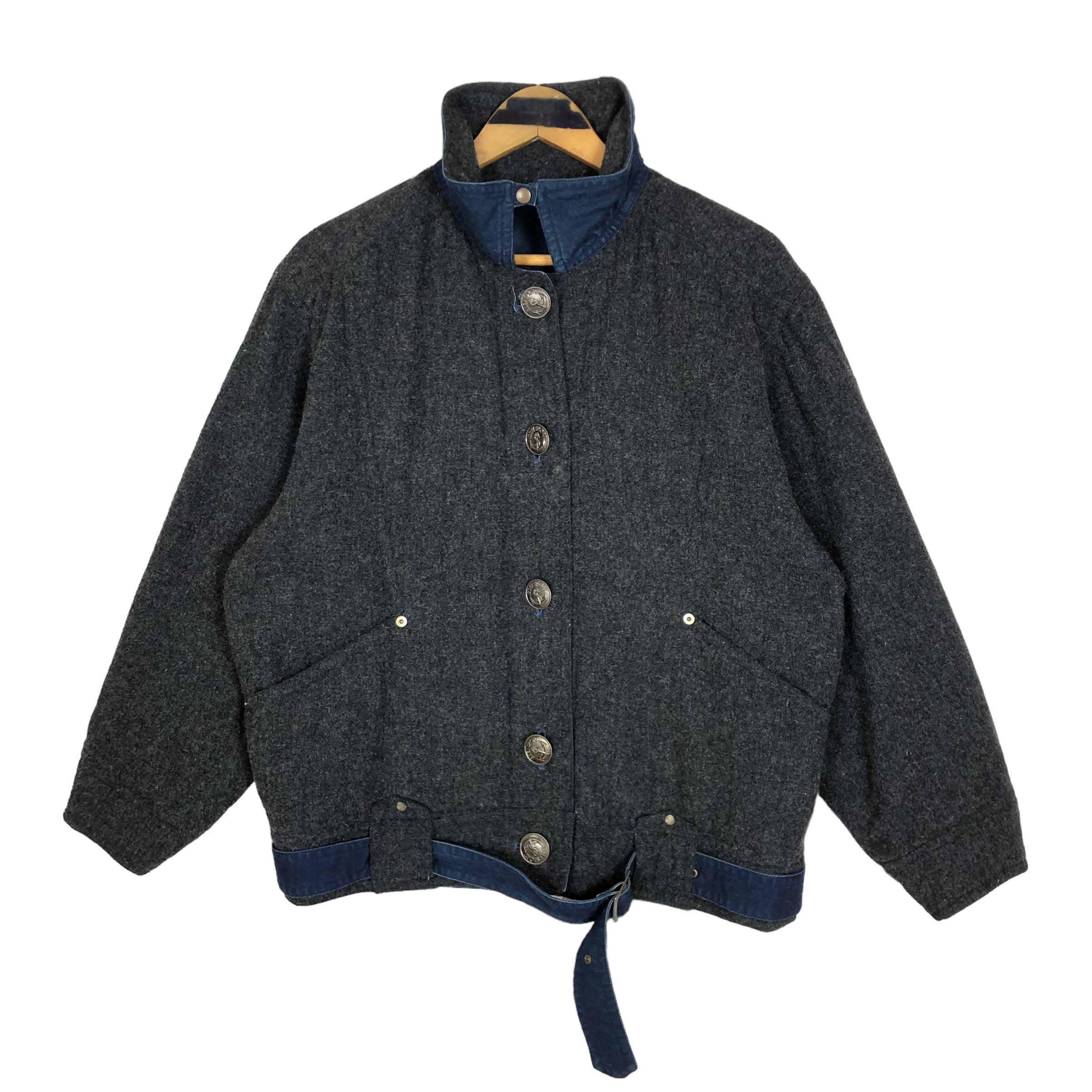 Vintage 80s Issey Sport Wool Reversible Jacket Japanese Brand