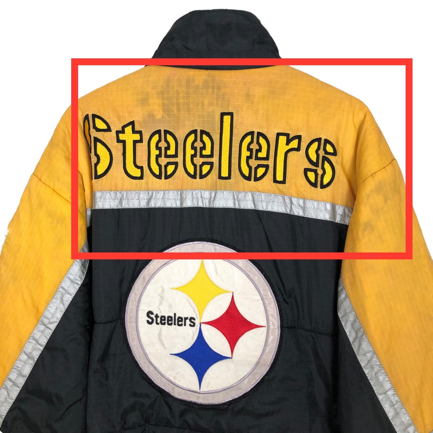 Vintage 90s NFL Pittsburgh Steelers Reversible Jacket Zip up Vintage 90s NFL Pittsburgh Steelers Reversible Jacket Zip up