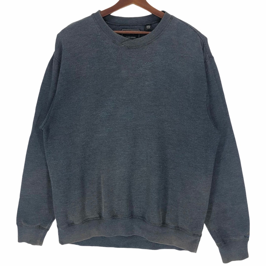 Vintage Greg Norman V-neck Sweatshirt: Embroidered Shark Logo