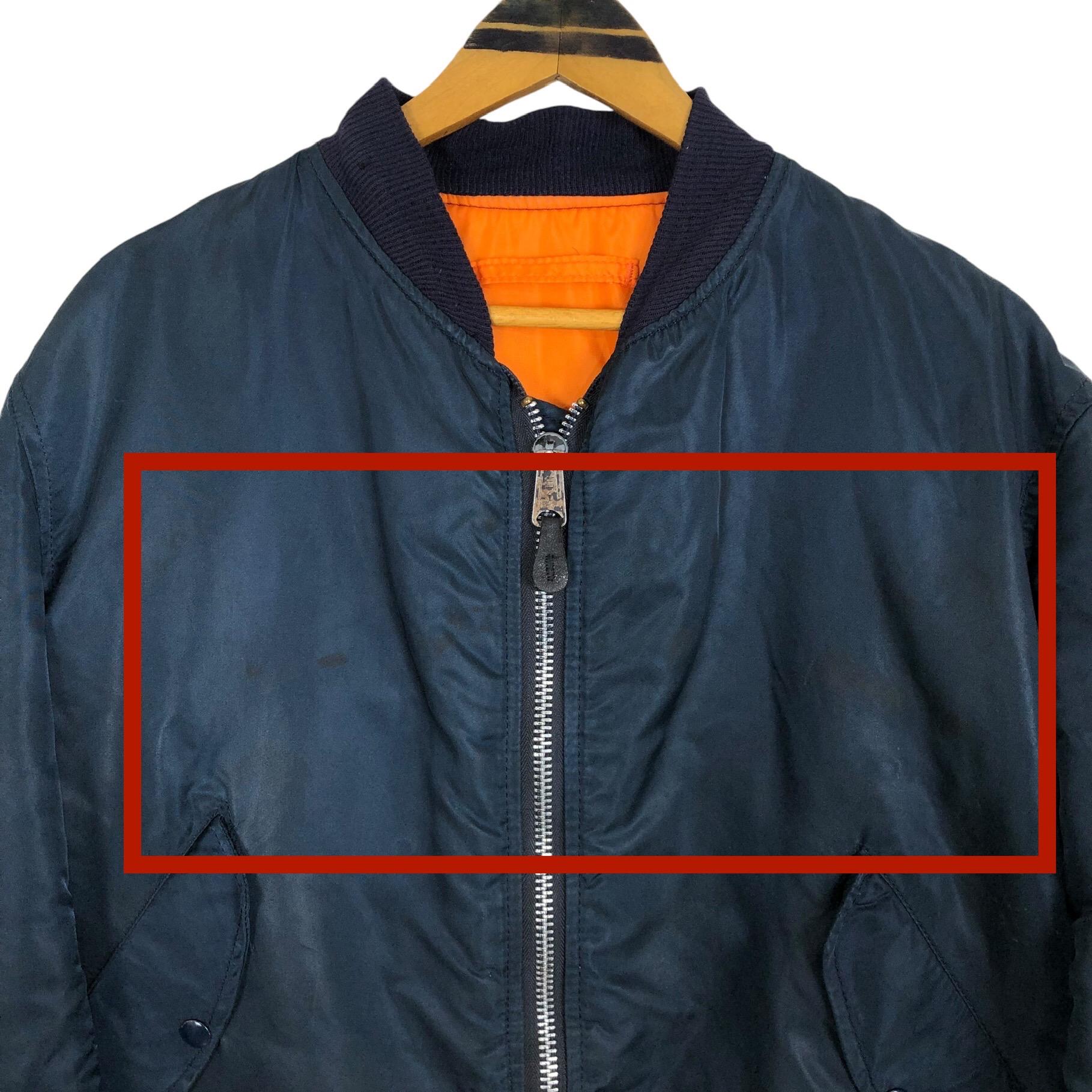 Vintage 90s Alpha Industries Reversible Bomber Jacket - Made in