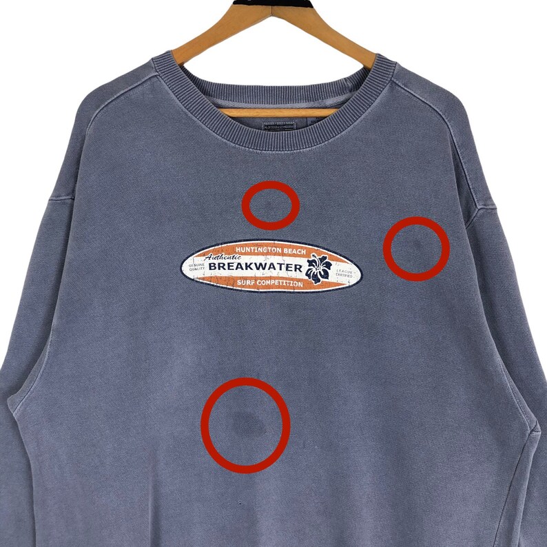 Vintage Huntington Beach Crewneck Sweatshirt Pullover Sweater Small Logo Oversized Mcintosh