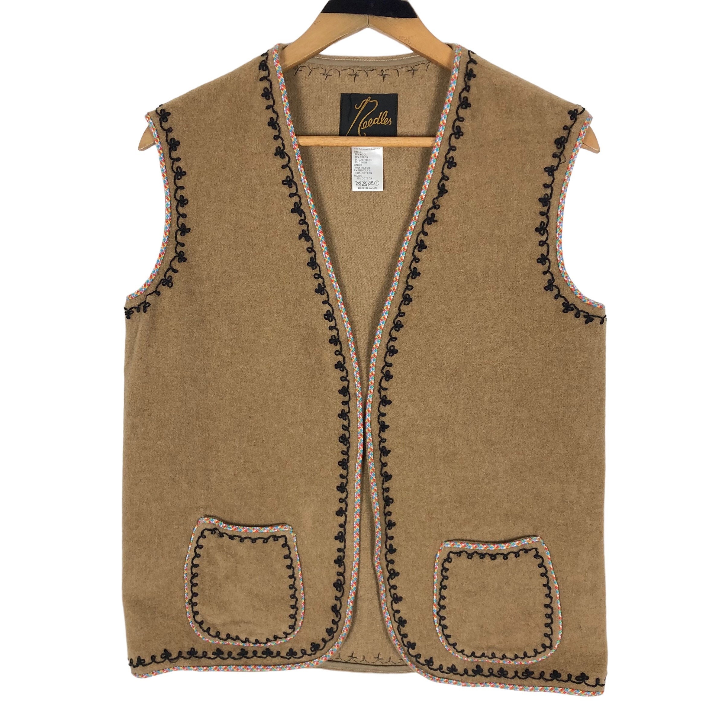 Vintage Needles Wool Buttonless Vest Nepenthes Waistcoat Vintage Needles Wool Buttonless Vest Nepenthes Waistcoat
