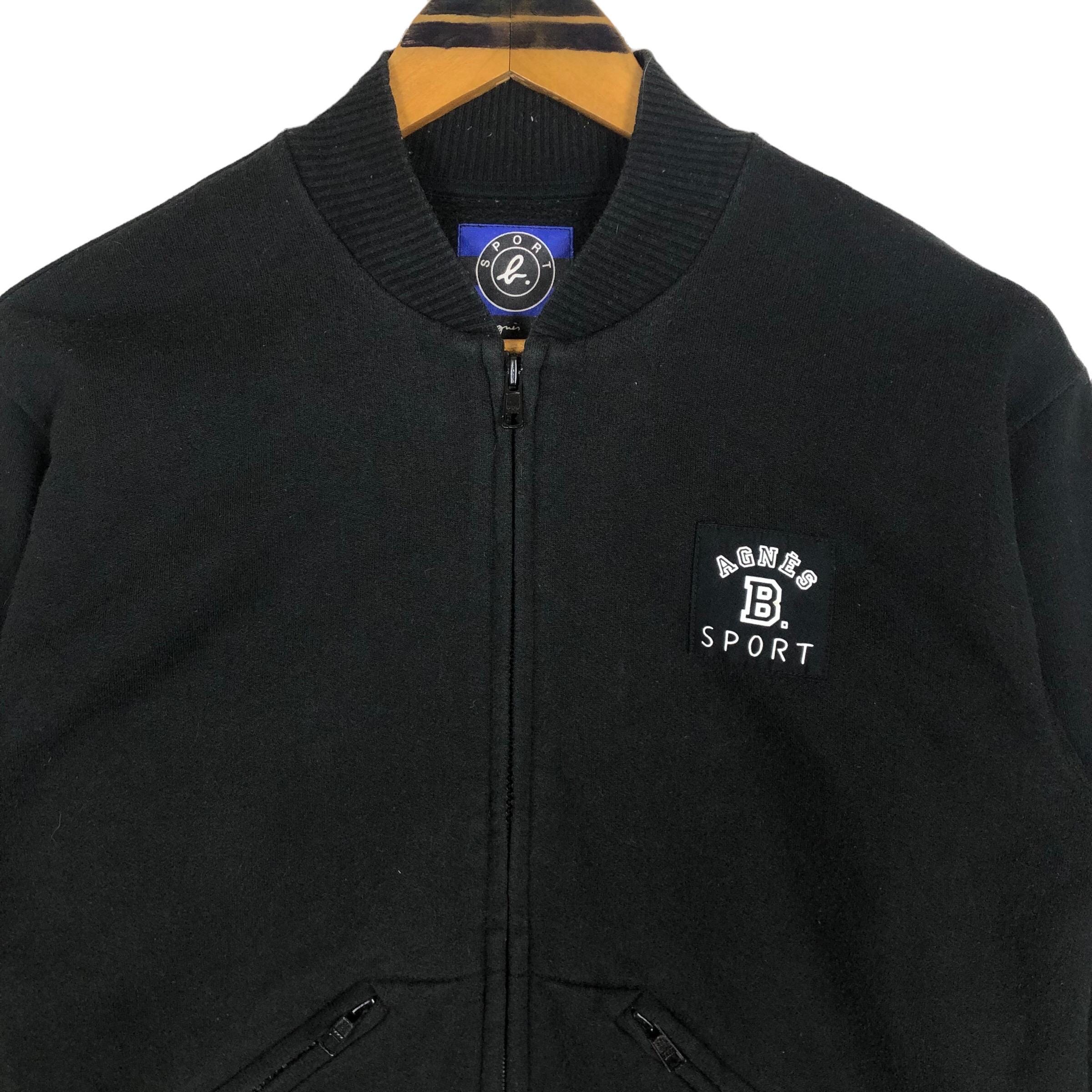 Vintage Agnes B Sport Sweater Zip up Sweatshirt Small Logo