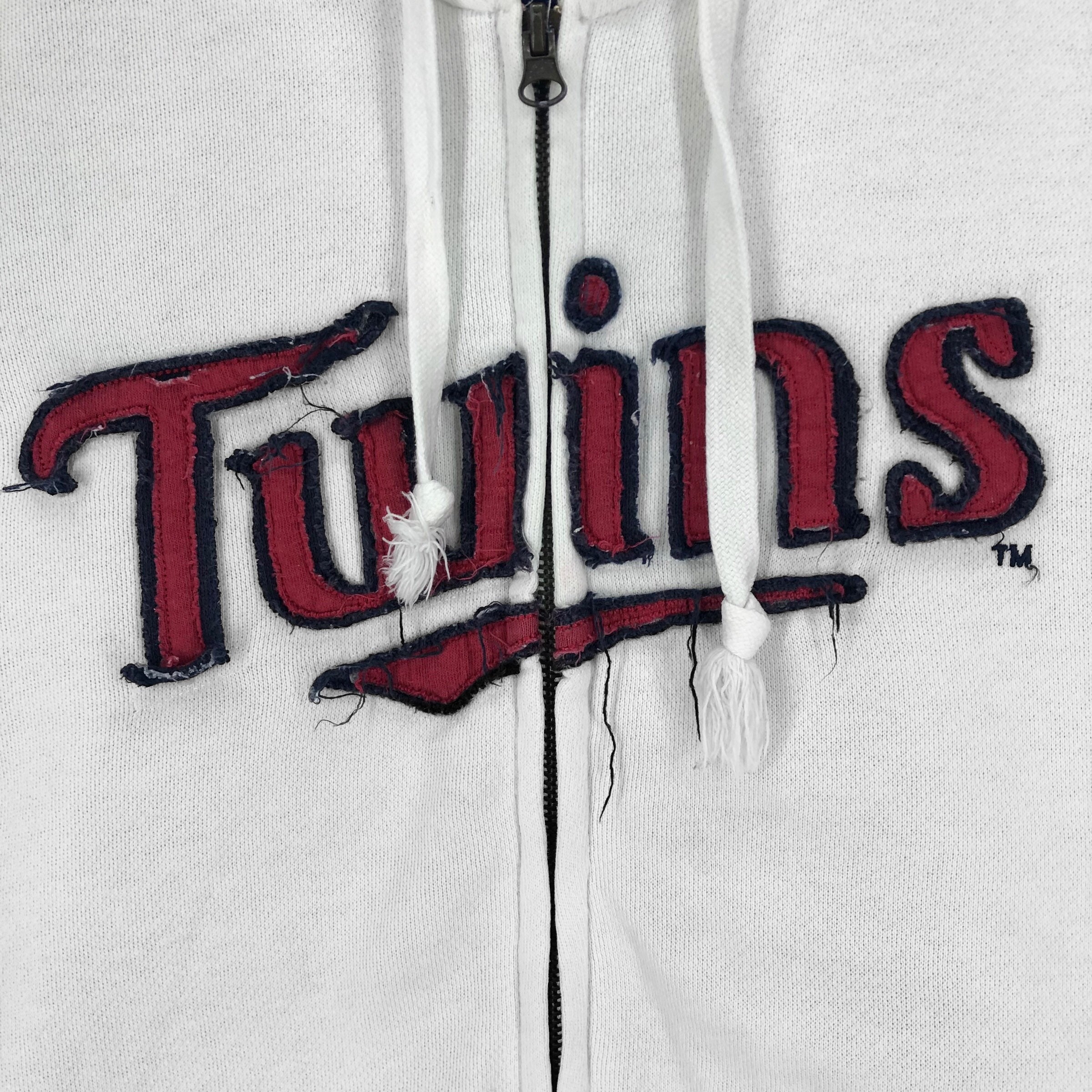 Vintage MLB Minnesota Twins Baseball Club Zip up Hoodie Embroidery Sweatshirt Embossed Patches Streetwear Oversized Size 2XL Etsy UK