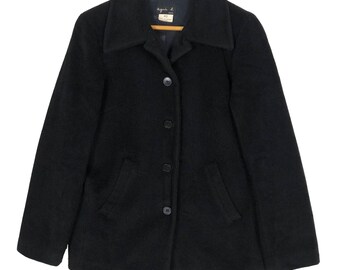 Vintage Agnes B Wool Trucker Jacket Made in France Size 2 - Etsy