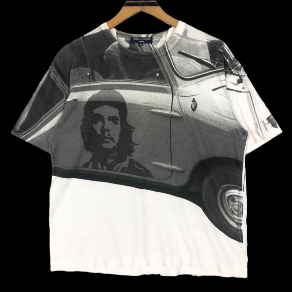 Comme Des Garcons Homme X Che Guevara Crewneck T-Shirt Full Print Shirt Cuba Big Logo Japanese Brand Made In Japan Rei Kawakubo Streetwear M