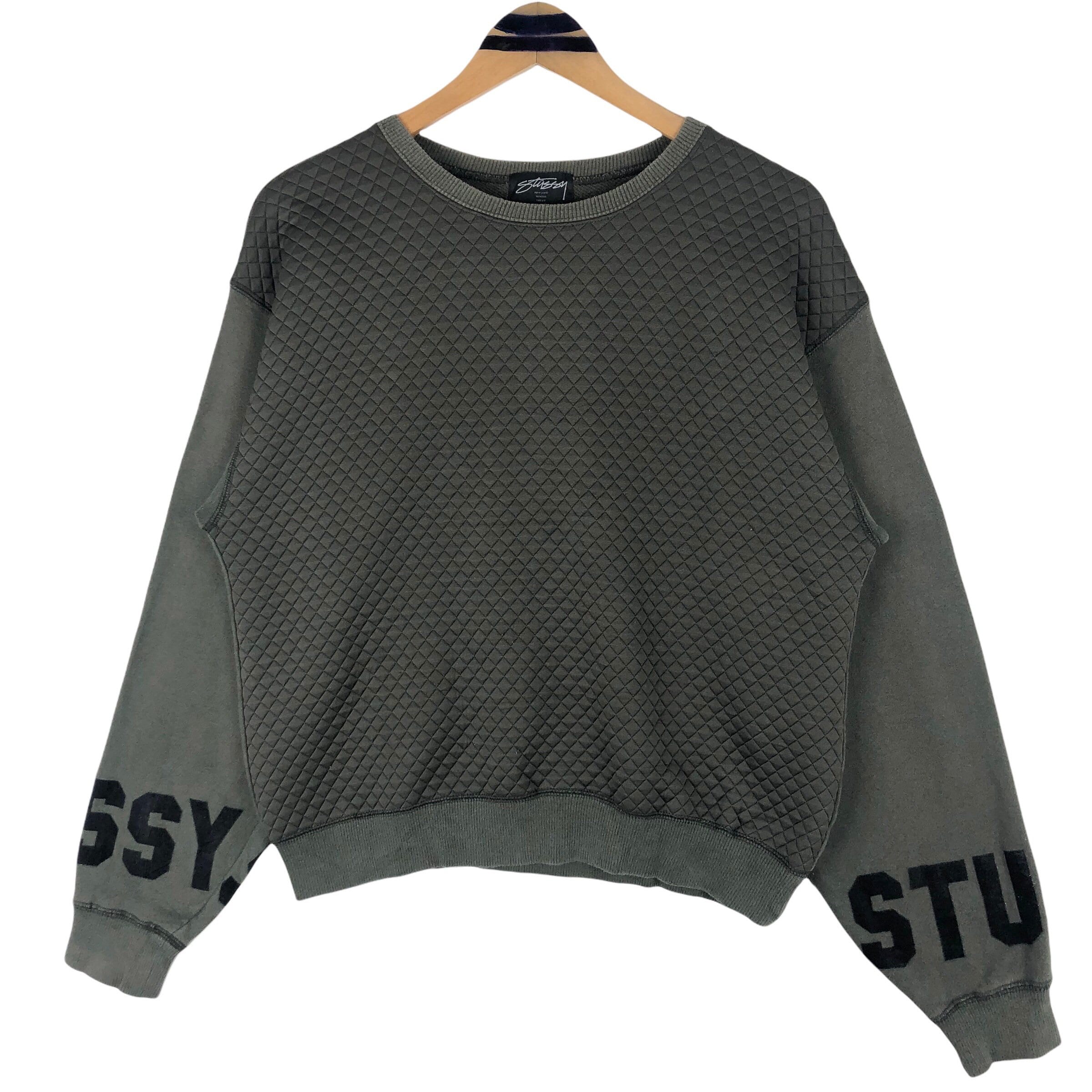 Stussy Tribe Japan Crewneck Quilted Sweatshirt Pullover Iron Stussy Tribe Japan Crewneck Quilted Sweatshirt Pullover Iron