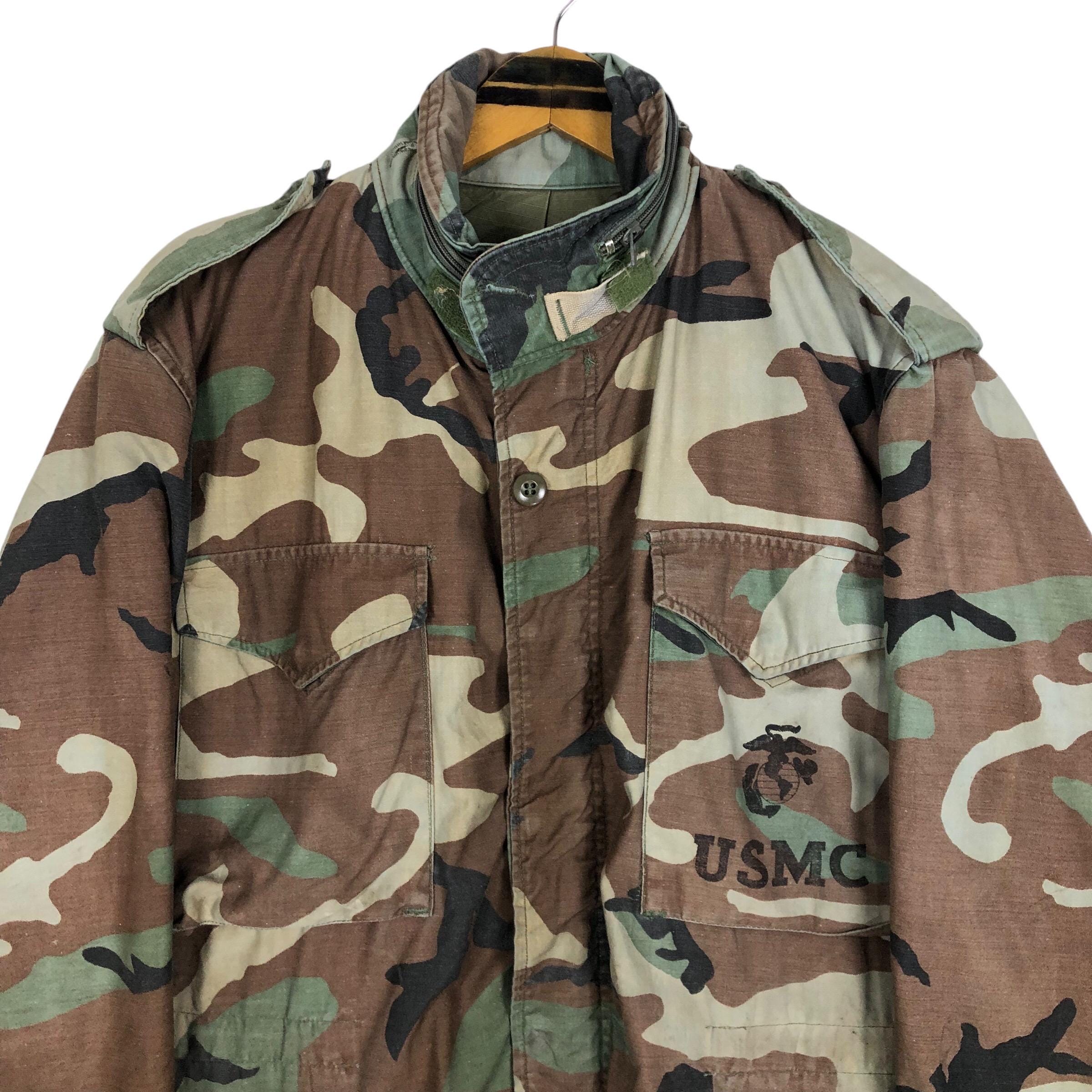Vintage 80s USMC M-65 Camouflage Field Jacket - Size L - Etsy
