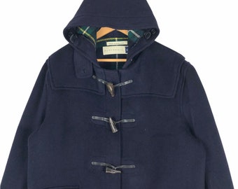 Vintage 90s Gloverall Duffle Coat Tartan Navy Dressgordon Vintage 90s Gloverall Duffle Coat Tartan Navy Dressgordon