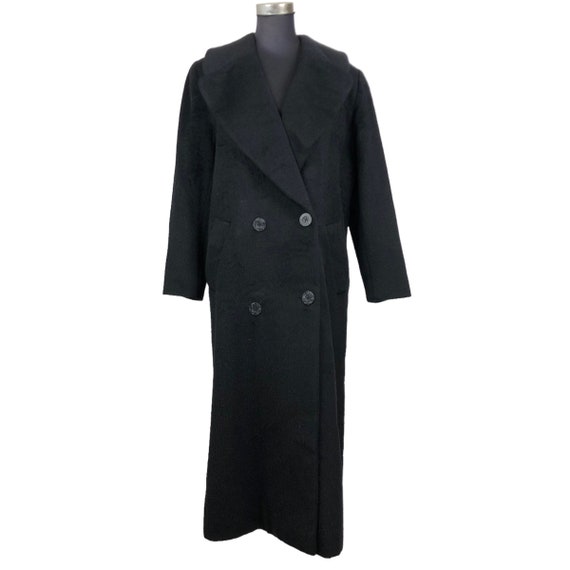 Vintage 90s Christian Dior Wool Trench Coat Lambs… - image 2