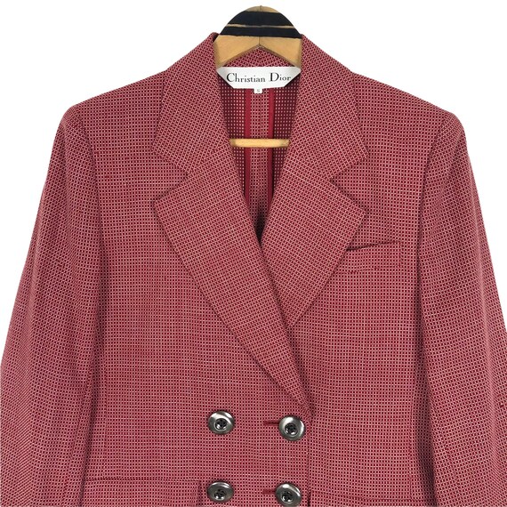 Vintage 90s Christian Dior Wool Coat Light Jacket Single