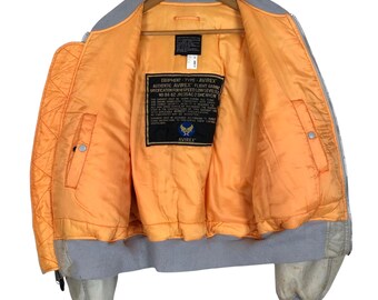 Vintage 90s Avirex USA MA-1 Bomber Jacket: Embroidered Flight