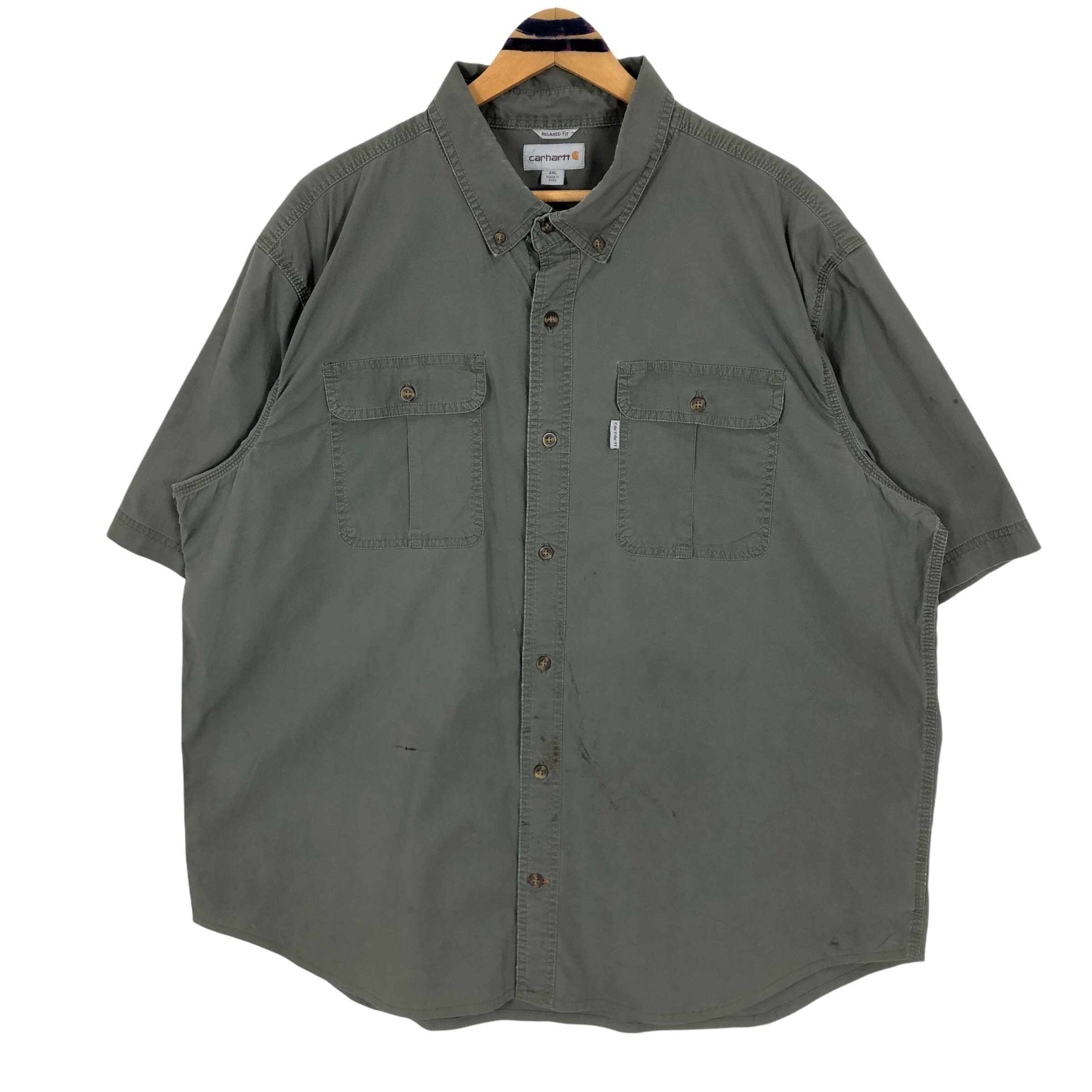 Vintage Carhartt USA Relax Fit Button Down Shirt Worker Shirt - Etsy